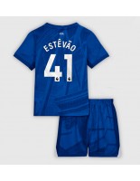 Chelsea Estevao Willian #41 Hjemmedraktsett Barn 2025-26 Korte ermer (+ bukser)